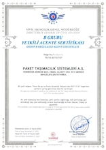 Group B Authorized Agency Certificate